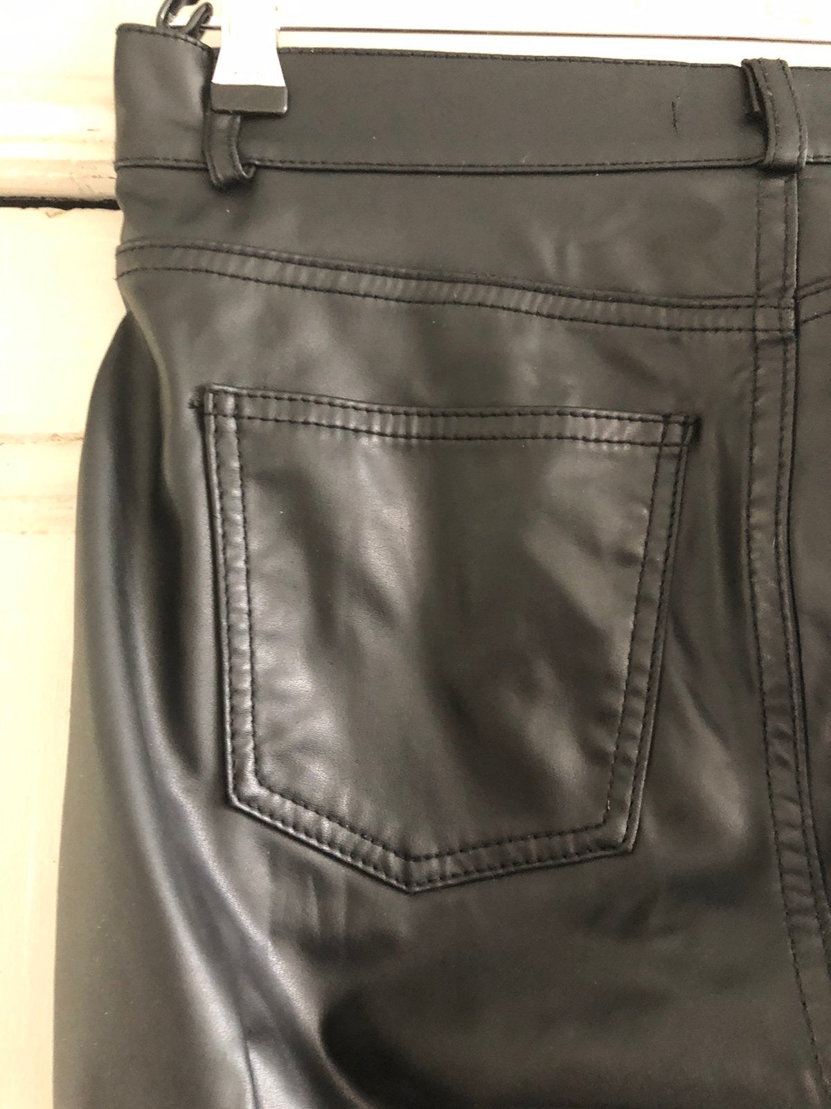 Mooie zwart leren JEANS van SUPERTRASH Mt 31, Maat 38/40 (M), Zwart, Ophalen of Verzenden, Lang