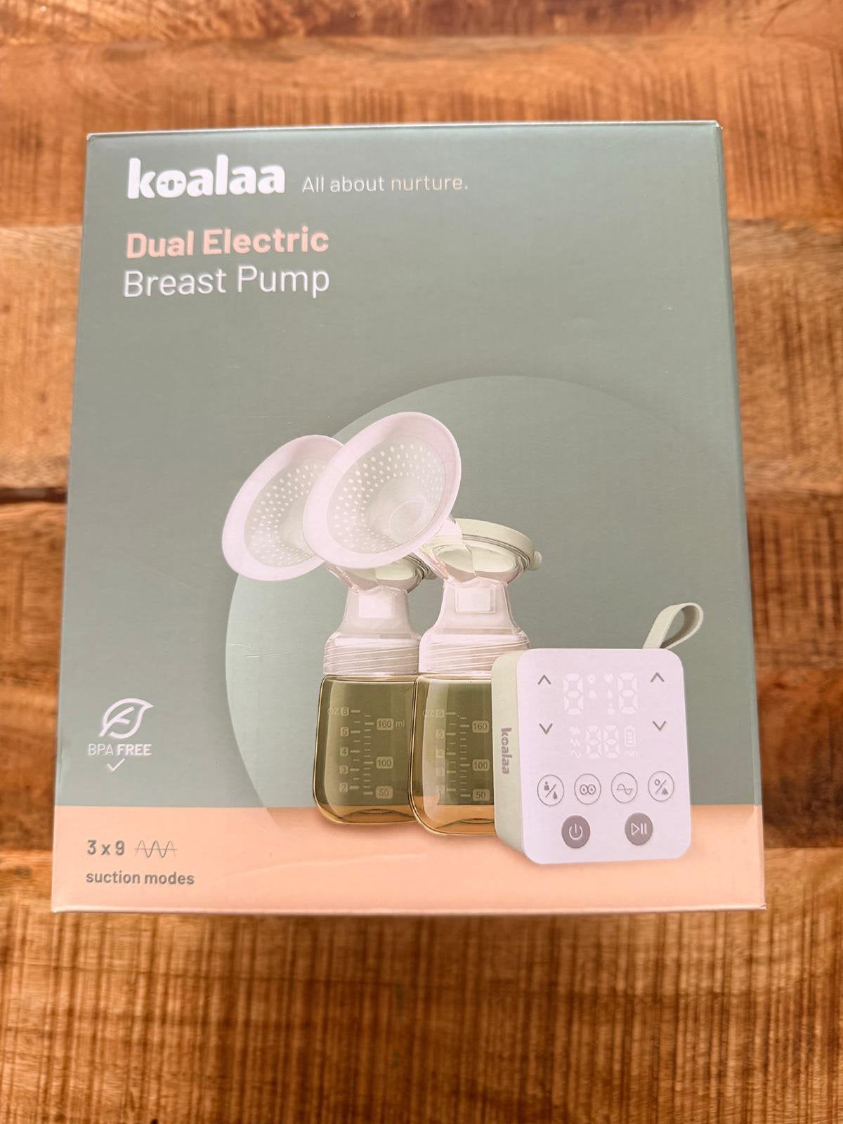 Koalaa dubbele elektrische borstkolf - in originele doos, Ophalen of Verzenden, Zo goed als nieuw, Borstkolf