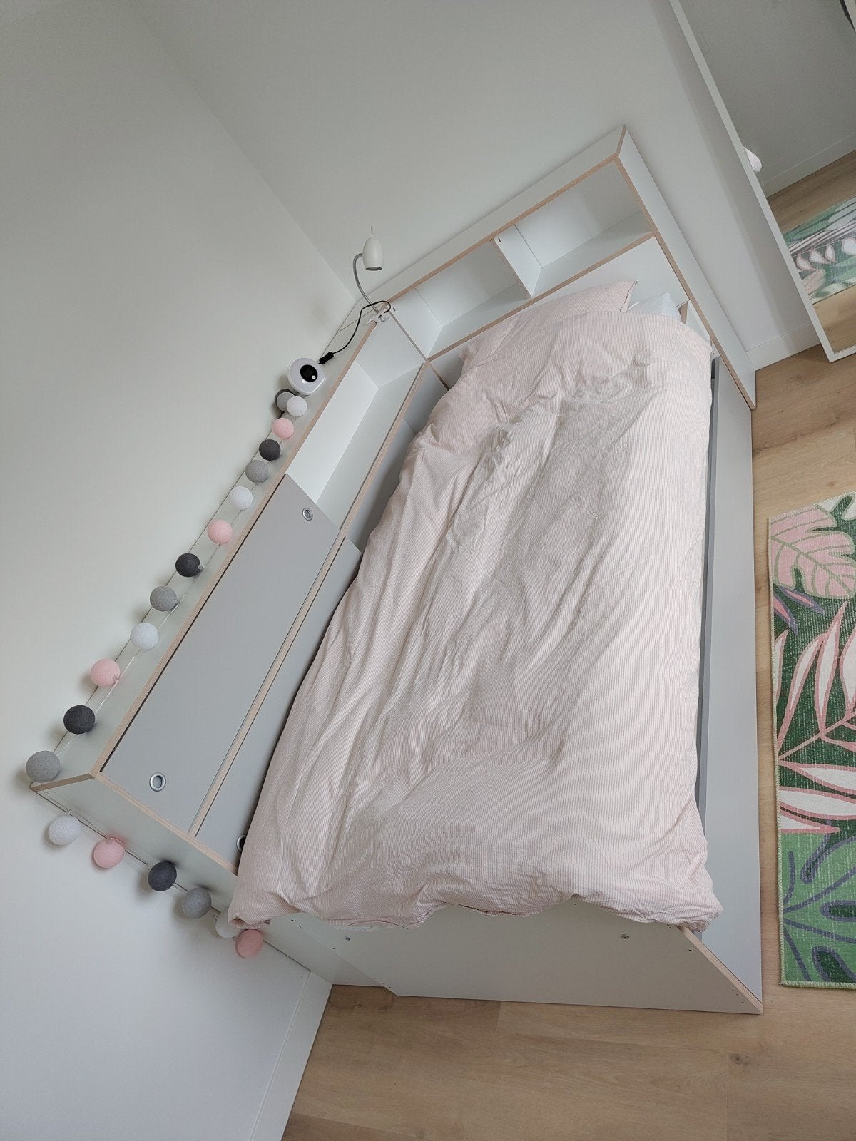 Kinderbed met uitschuifbaar matras en opbergruimte, Ophalen, Matras, 180 cm of meer, 100 cm of meer
