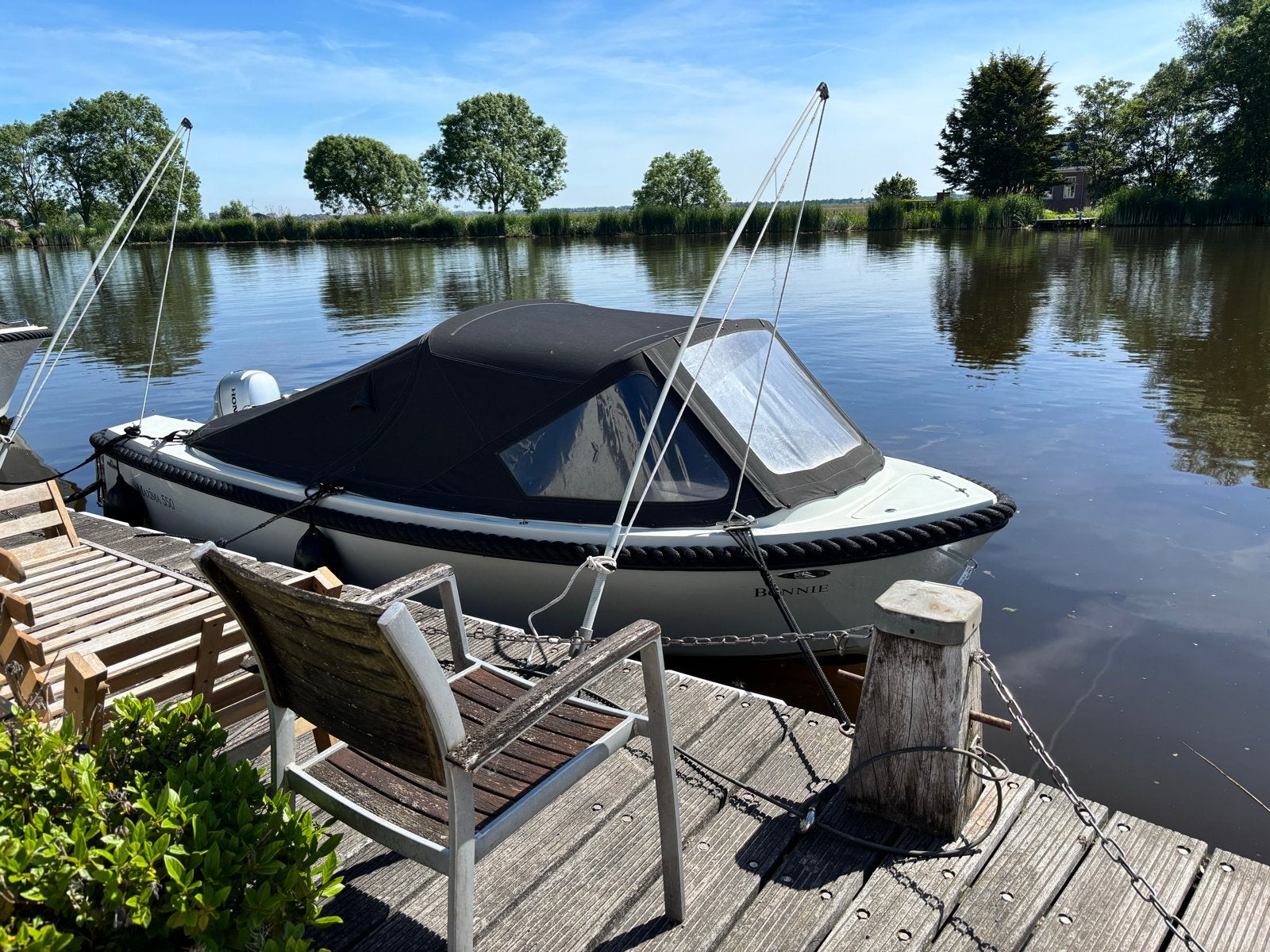 Maxima 550 sloep met Honda 20pk buitenboordmotor, Overige merken, Buitenboordmotor, Polyester, 2 m