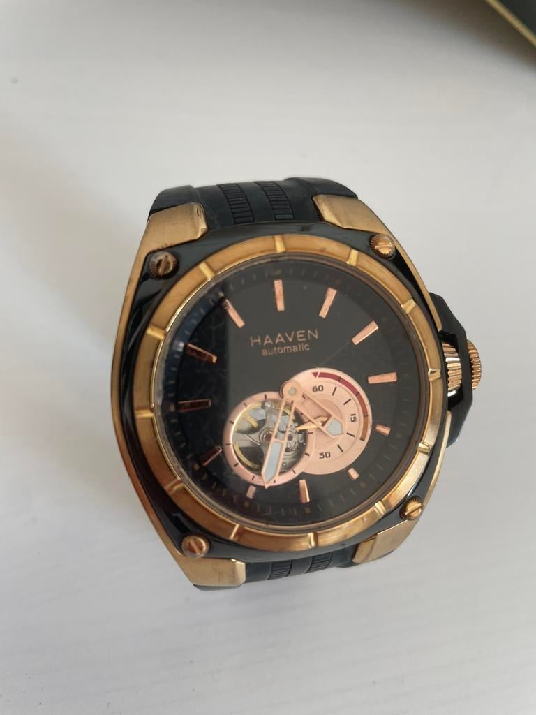 HAAVEN horloge goudkleurig, Ophalen of Verzenden, Zo goed als nieuw, Overige merken