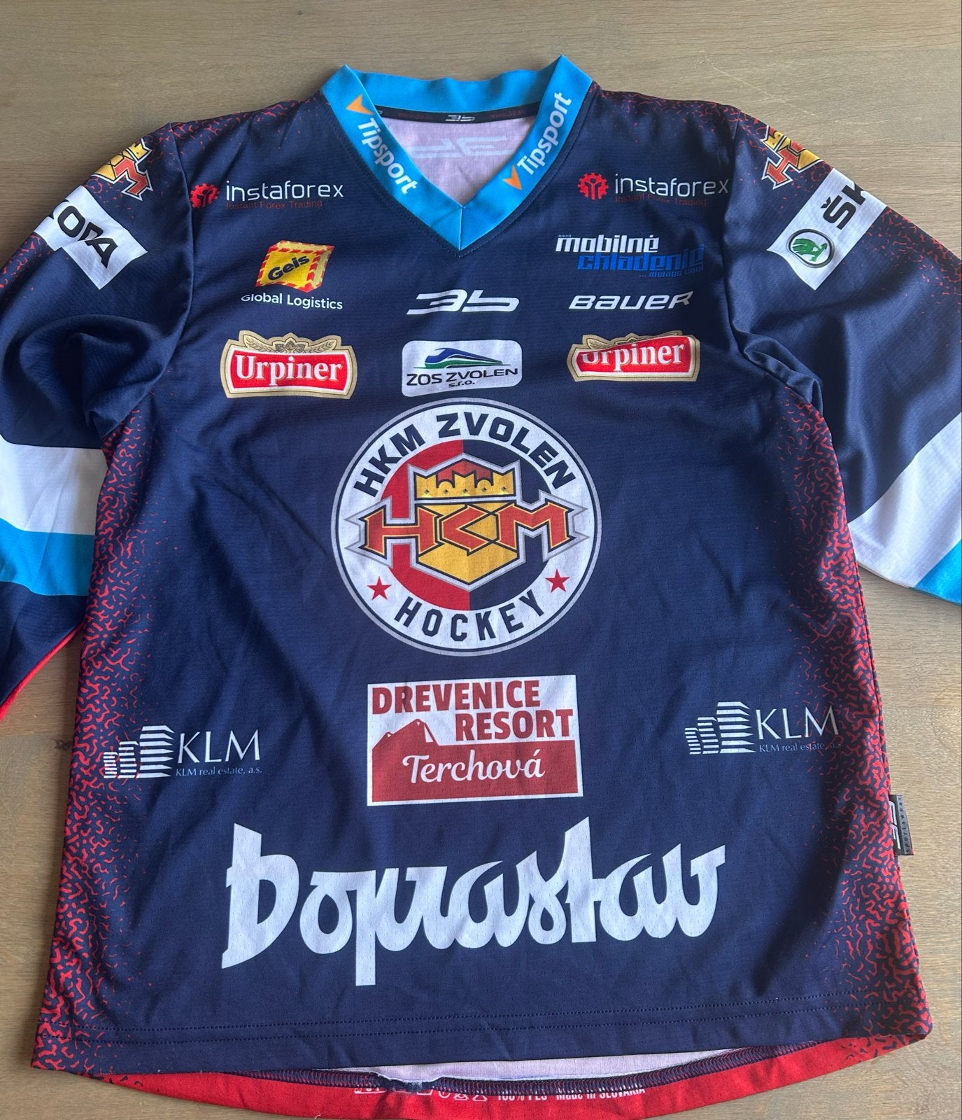 HKM Zvolen Hockey Shirt - Blauw/Rood, Sport en Fitness, IJshockey, Verzenden, Zo goed als nieuw, Kleding