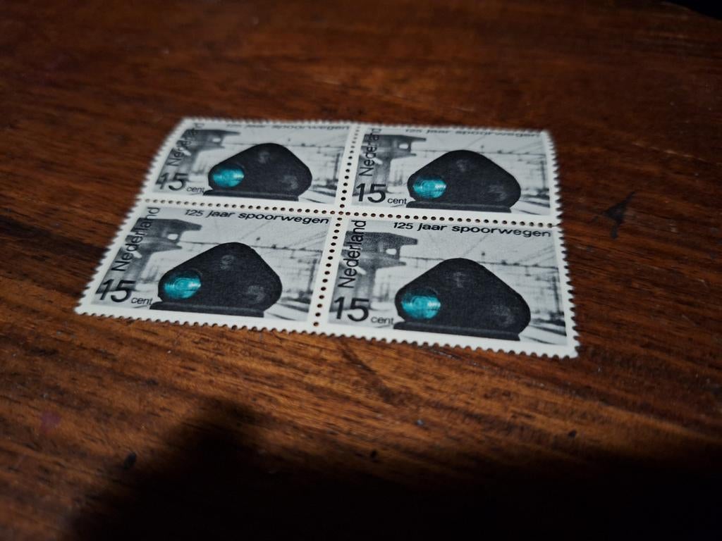Nederlandse postzegels 125 jaar spoorwegen, Postzegels en Munten, Postzegels | Nederland, Ophalen of Verzenden