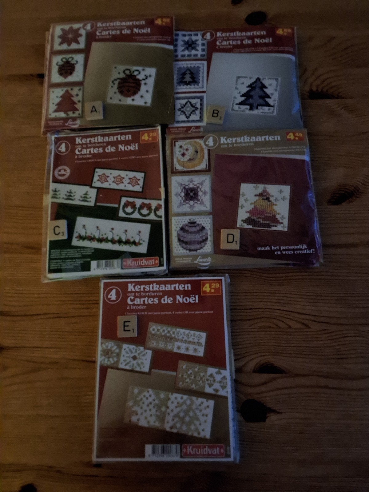 kerstkaarten borduren, Ophalen of Verzenden, Nieuw, Handborduren, Borduurpakket
