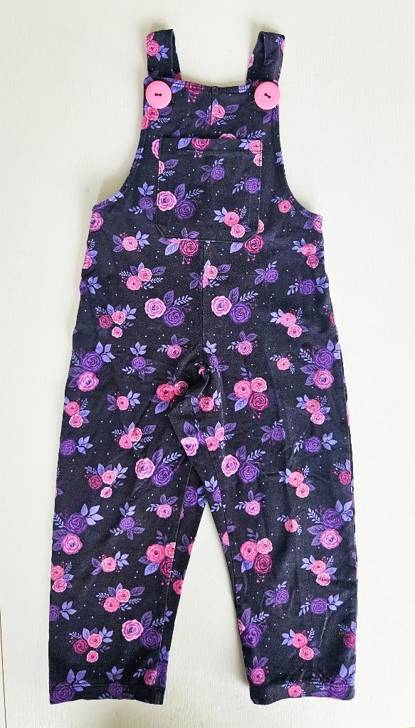 Tuinbroek met rozen, mt 92, Kinderen en Baby's, Kinderkleding | Maat 92, Broek, Jongen of Meisje, Handgemaakt, Ophalen of Verzenden