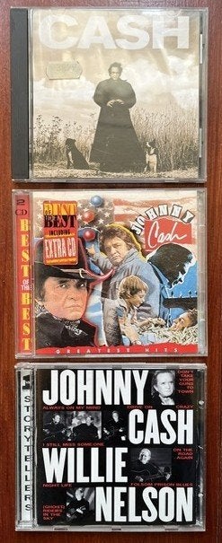 4xJohnny Cash,Greatest Hits,American Recordings,WillieNelson, Ophalen of Verzenden, Gebruikt, Country