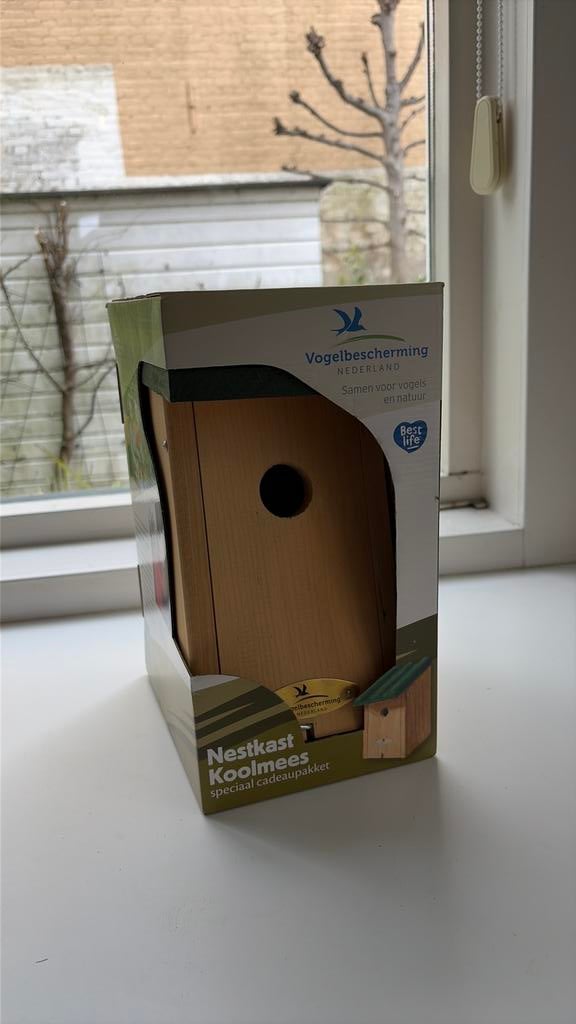 Nestkast koolmees cadeaupakket Vogelbescherming, Ophalen, Nieuw