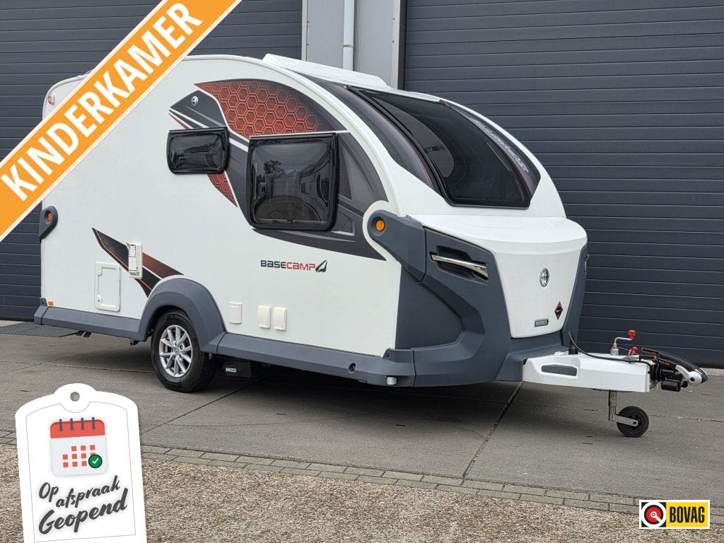 Sprite Basecamp 4 incl Bovag beurt/garantie, Caravans en Kamperen, Overige typen, Standaardzit, Bedrijf, Schokbreker