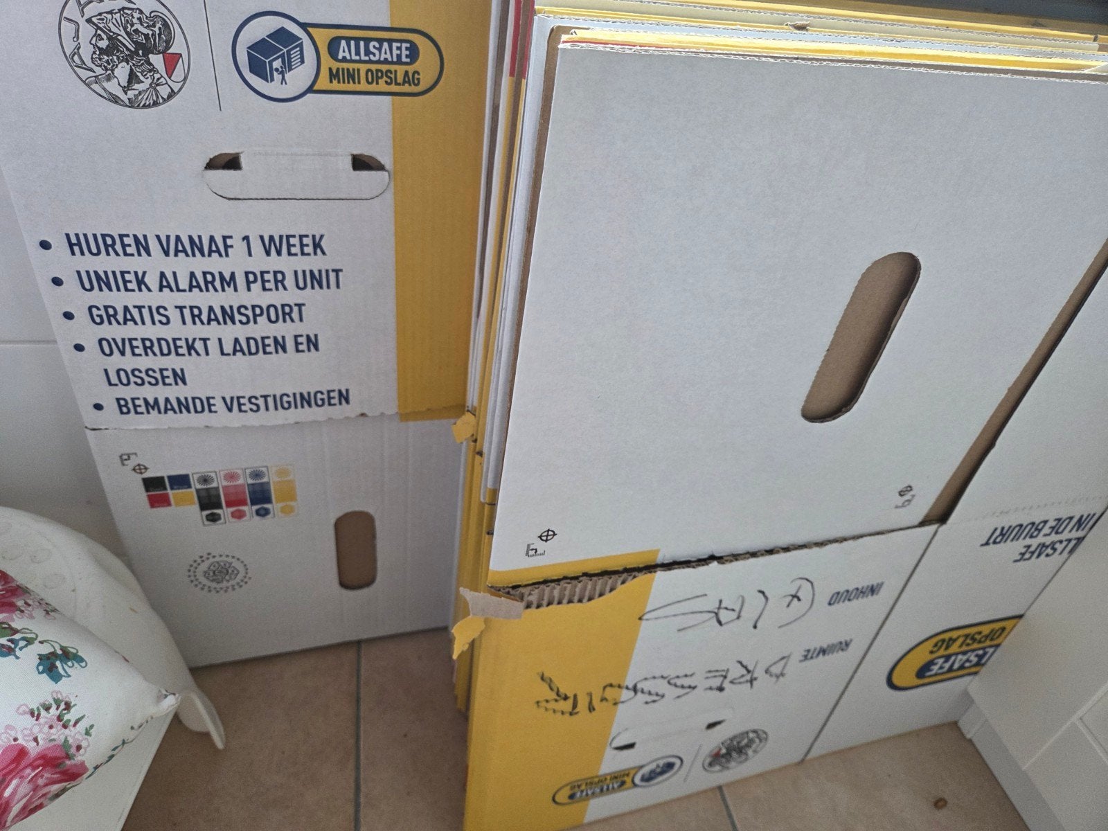 Ca. 20 verhuisdozen in goede staat, Ophalen, 40 tot 60 cm, 50 tot 75 cm, 35 tot 50 cm