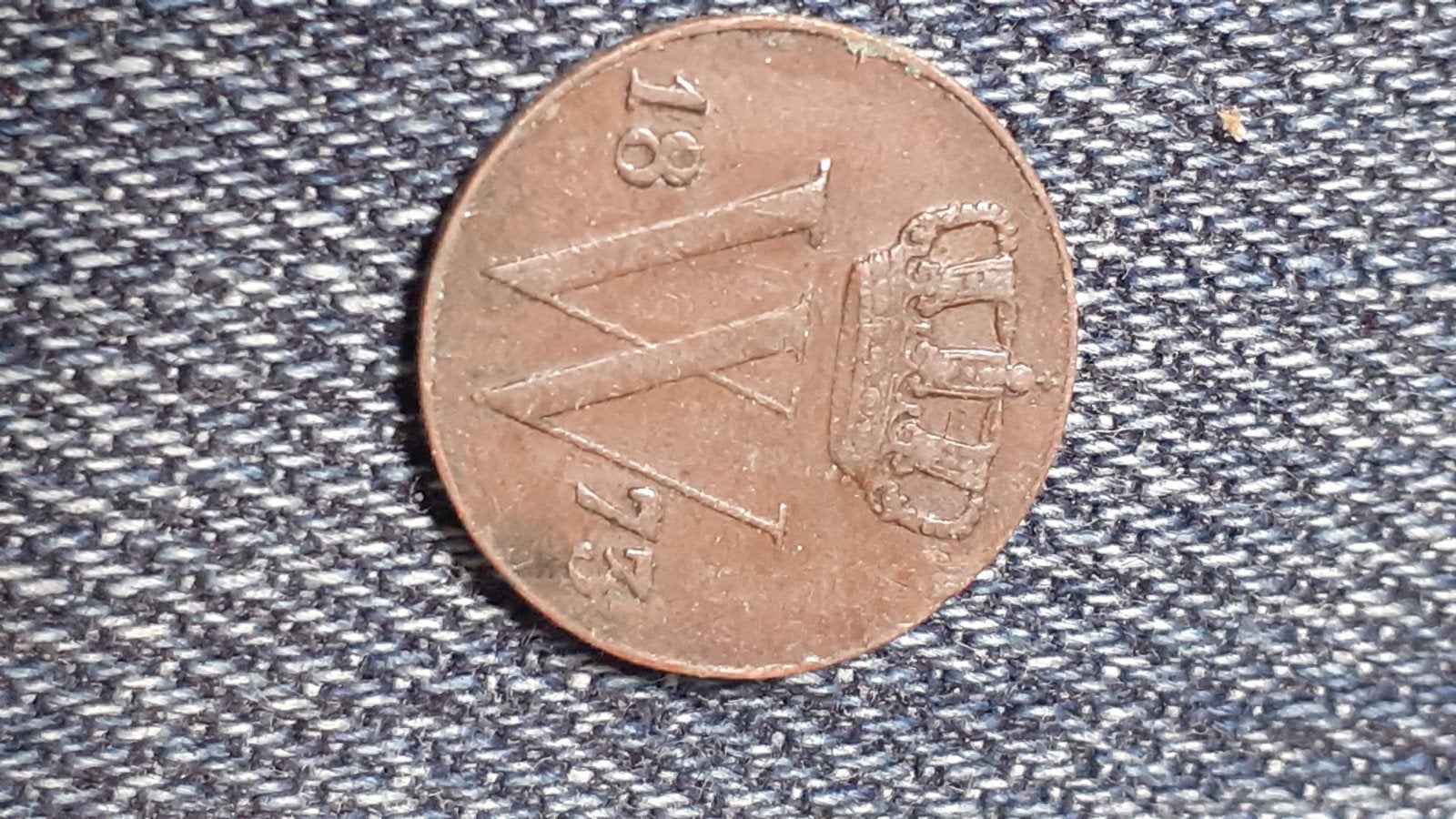 Halve cent 1873 Koning Willem III, Ophalen of Verzenden, Koning Willem III, Overige waardes, Losse munt