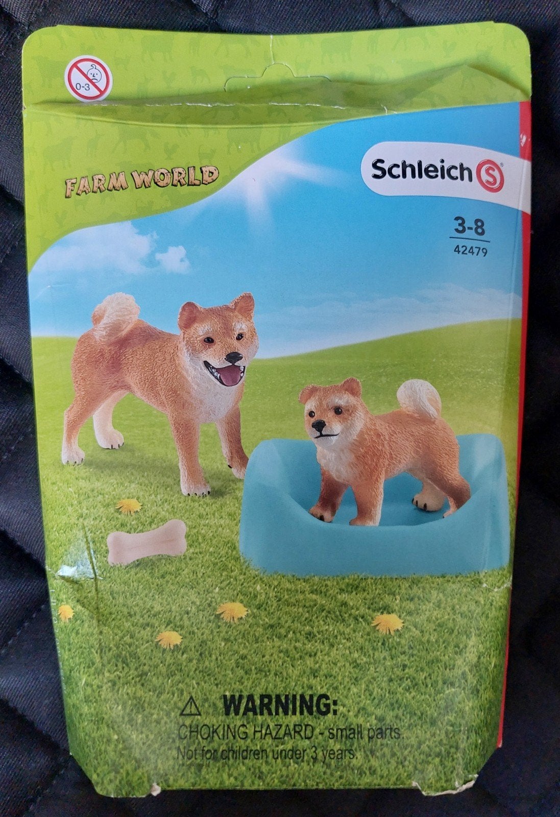 Schleich Farm World Shiba Inu Moeder met Pup Speelfiguren, Ophalen of Verzenden, Zo goed als nieuw