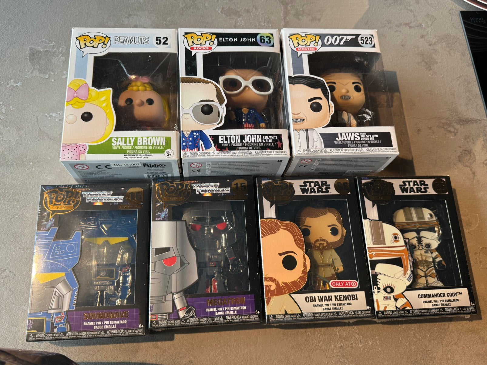 Funko partij 7 stuks – Pops & Pins Star Wars Transformers, Ophalen of Verzenden, Zo goed als nieuw