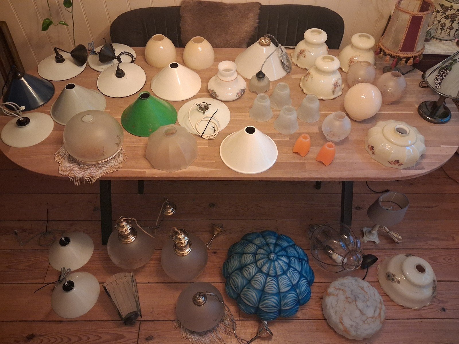 Grote partij Lampen/lampenkapjes 44 items!, Ophalen, Gebruikt, Meerkleurig, Gloeilamp