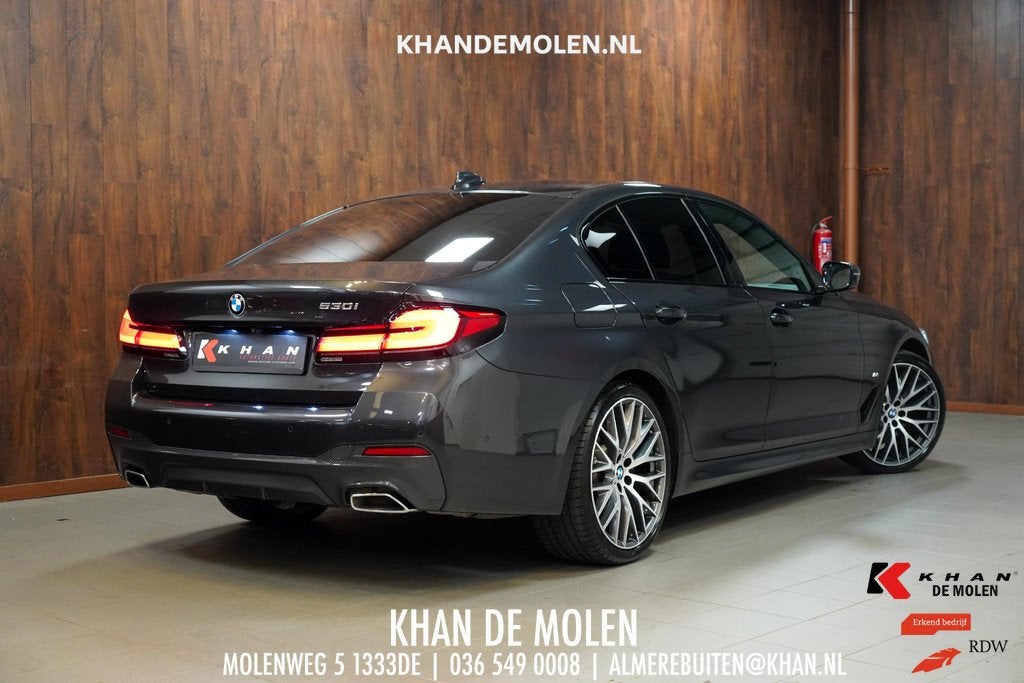 BMW 5-serie 530i M-Sport M Sport|Pano|Leder|HUD|Dealer onder, Auto's, Automaat, 1998 cc, Achterwielaandrijving, Gebruikt
