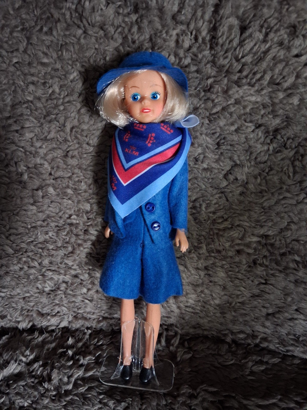 Vintage KLM stewardess pop in originele verpakking, Ophalen of Verzenden, Gebruikt, Pop