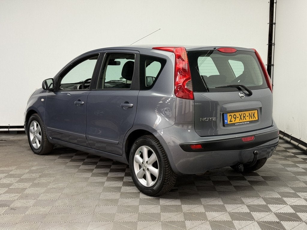 Nissan Note 1.4 Acenta ECC Trekhaak NL Auto (bj 2007), Voorwielaandrijving, Stof, 4 cilinders, Met garantie (alle)