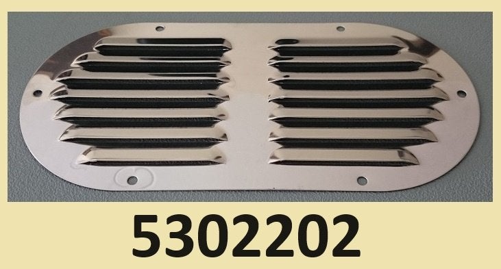 5302202 RVS ventilatierooster 233 x 116 mm (lxb). € 10,35, Watersport en Boten, Ophalen of Verzenden, Nieuw, Overige typen