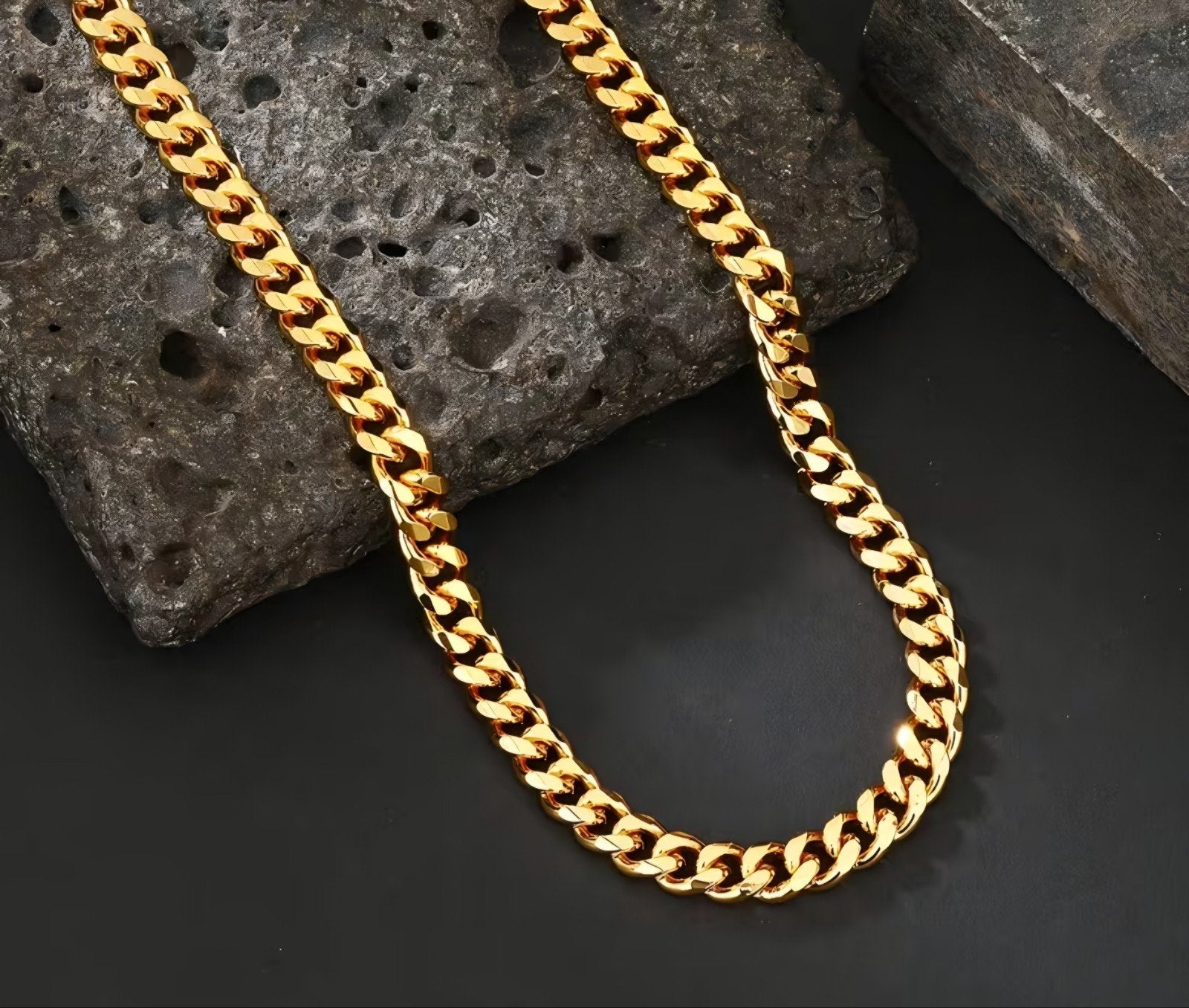 Stoere Cubaanse ketting 60 cm - 5 mm, Ophalen of Verzenden, Nieuw, Goud