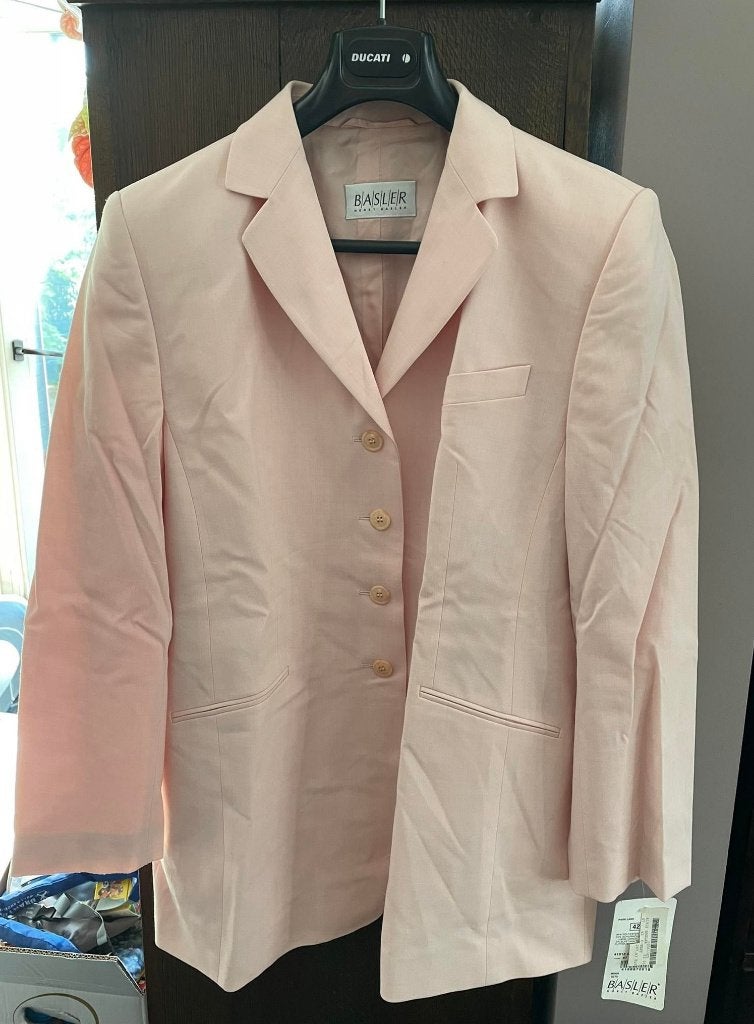 Basler Roze Vintage Blazer NWT - Maat 42 - Luxe Scheerwol, Nieuw, Ophalen of Verzenden, Roze, Basler