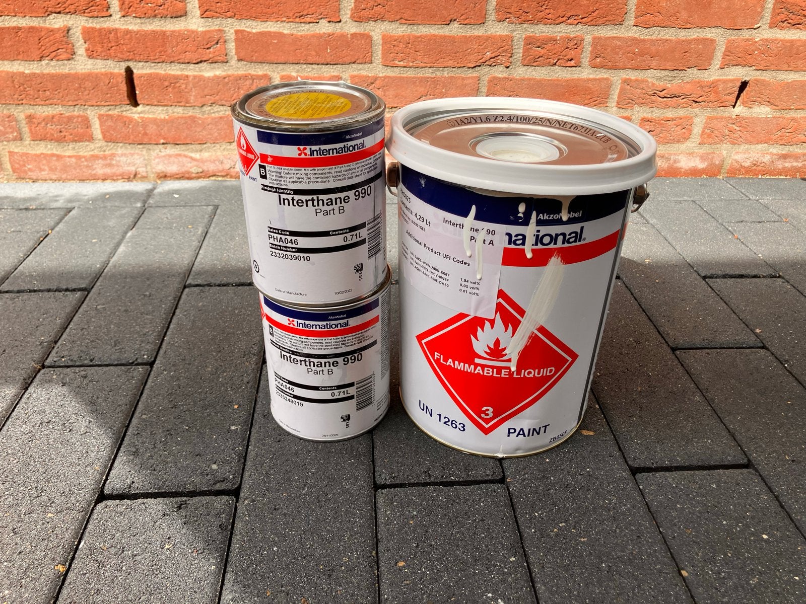 International 990 2 componenten verf RAL 9010 (3,5L+), Ophalen, Zo goed als nieuw