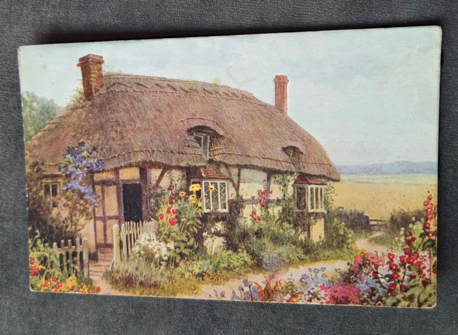 Vintage Ansichtkaart: Schilderachtig Huisje met Rietdak, Verzenden, Voor 1920, Ongelopen, Overige thema's