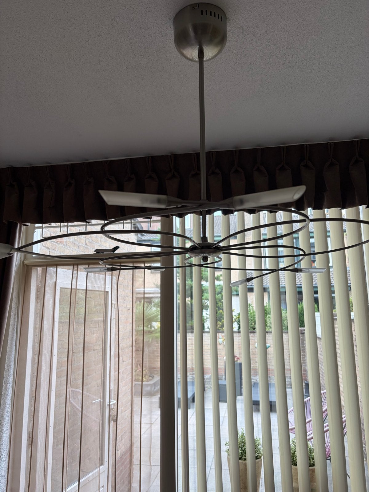 Moderne Zgan Hanglamp met Uniek Design, Ophalen, Zo goed als nieuw, Metaal, E27 (groot)