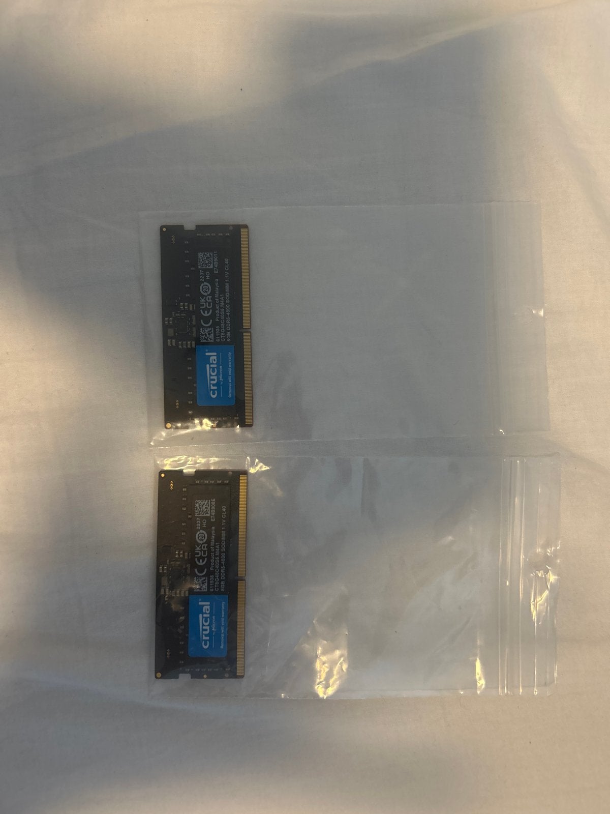 Crucial 8GB DDR5 RAM (2x8GB) voor laptop, 8 GB, Ophalen of Verzenden, Zo goed als nieuw, DDR5