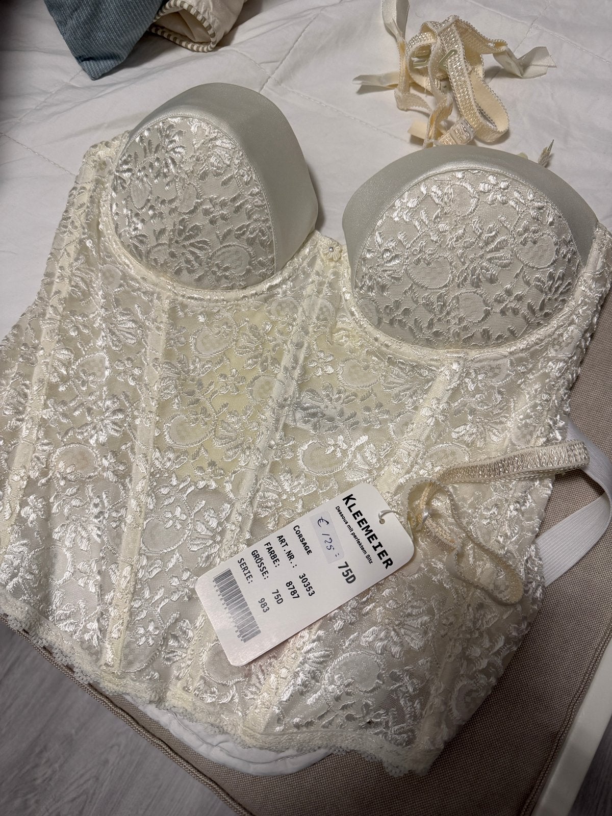 Klemeier bruidslingerie torselet 75D, Ophalen of Verzenden, Zo goed als nieuw, Zwart, Accessoires