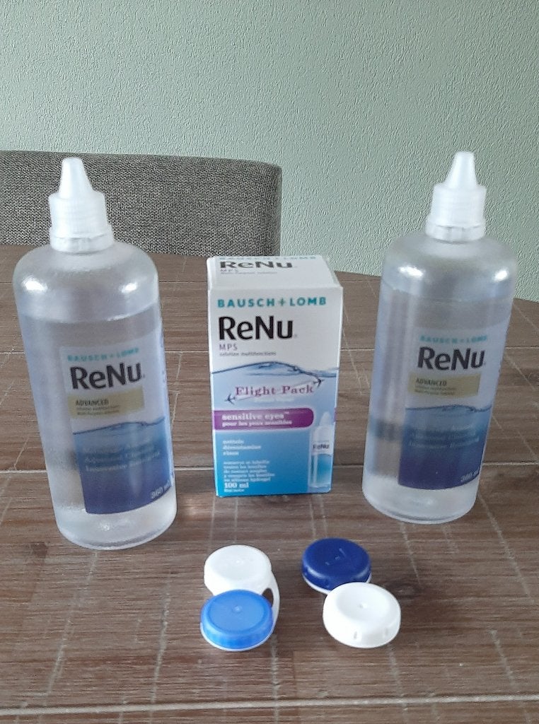 lenzenvloeistof zachte lenzen en 2 houders, Ophalen of Verzenden, Nieuw, Ogen, Reiniging