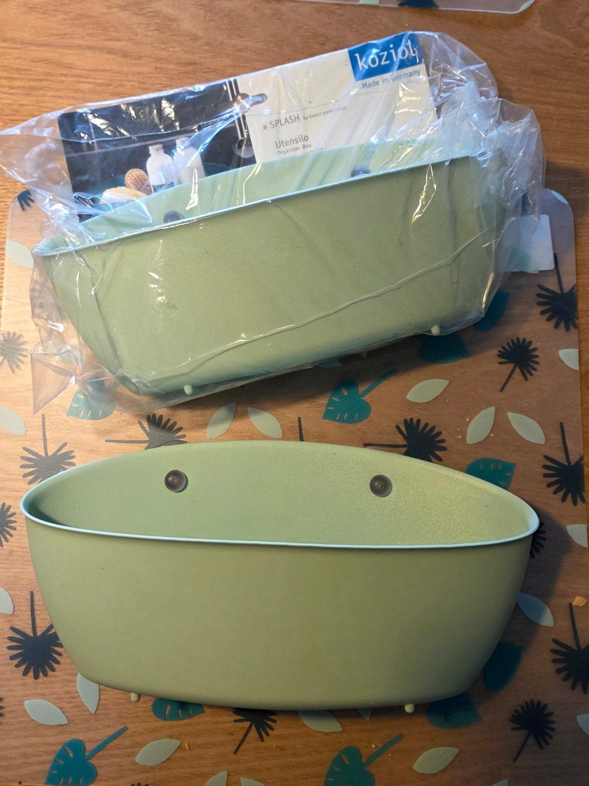 2 koizol opbergbakjes groen nieuw! keuken of badkamer, Ophalen of Verzenden, Nieuw, Groen, Badkamerrek