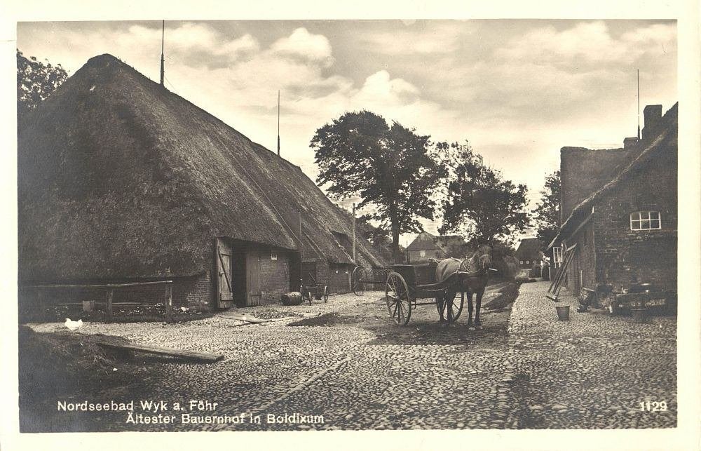 Duitsland, Nordseebad Wyk a. Föhr, Bauernhof in Boldixum, Ophalen of Verzenden, 1920 tot 1940, Ongelopen, Duitsland