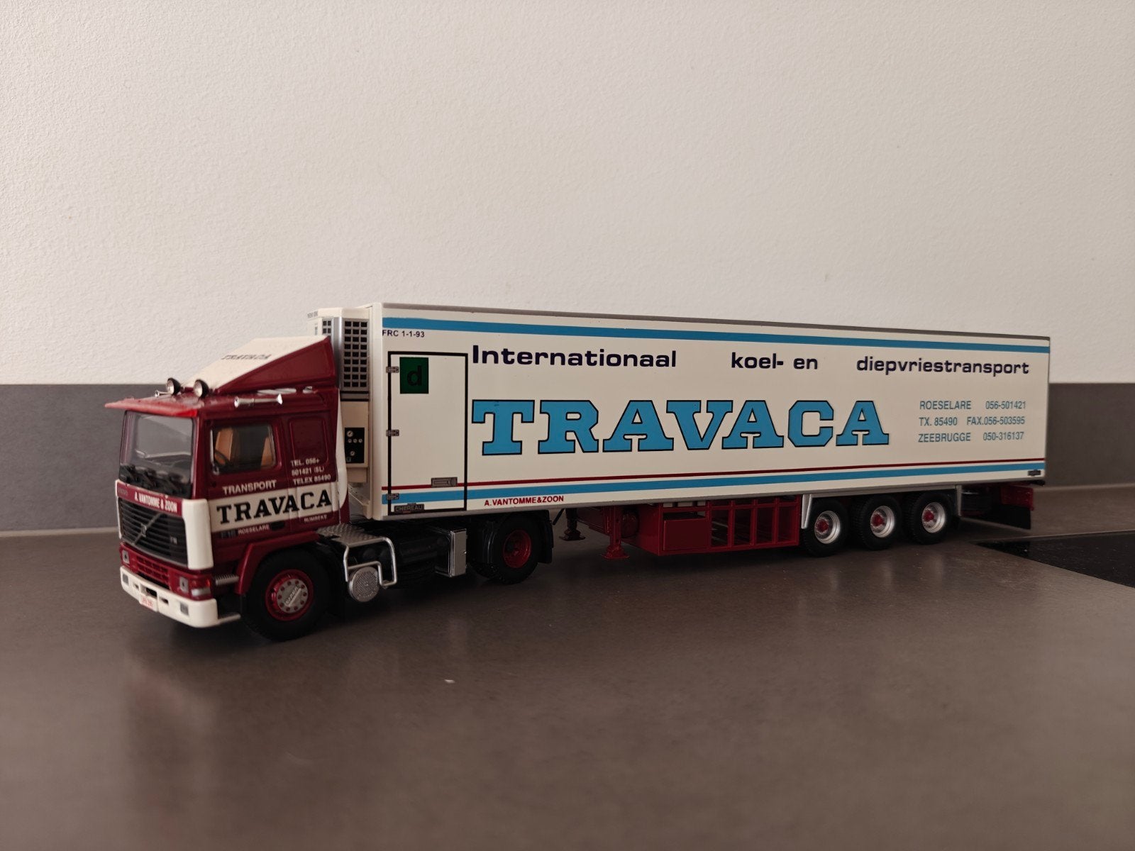 Tekno Travaca Volvo F16, Ophalen of Verzenden, Zo goed als nieuw, Bus of Vrachtwagen, Tekno