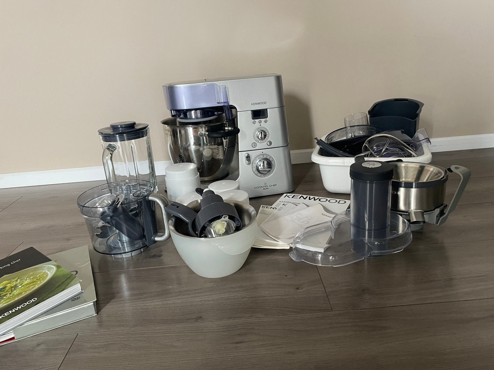 Kenwood Cooking Chef KM080 compleet + accessoires-ongebruikt, 4 liter of meer, Ophalen, Zo goed als nieuw, 3 snelheden of meer