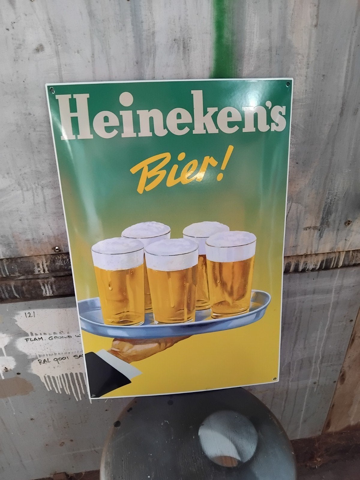 Heineken bier bord., Verzamelen, Ophalen of Verzenden, Zo goed als nieuw, Reclamebord