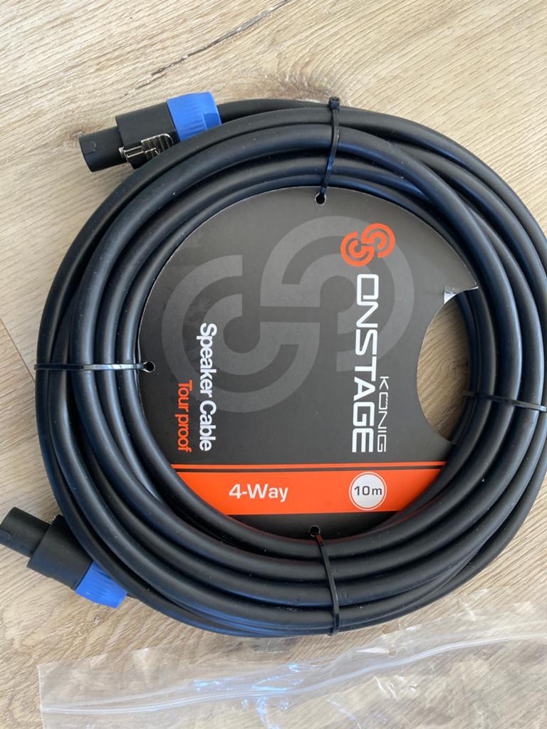 Speaker kabel 10 meter 4 aderig speakon, Ophalen of Verzenden, Zo goed als nieuw, Speaker of Versterker