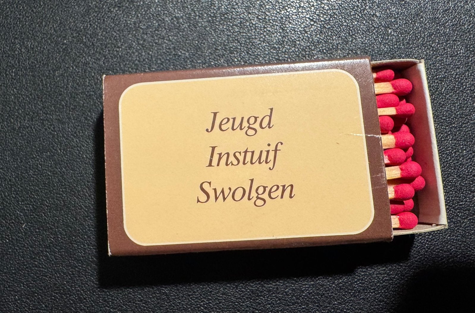 Lucifersdoosje Jeugd Instuif Swolgen, Ophalen of Verzenden, Zo goed als nieuw, Luciferdoosjes of -merken