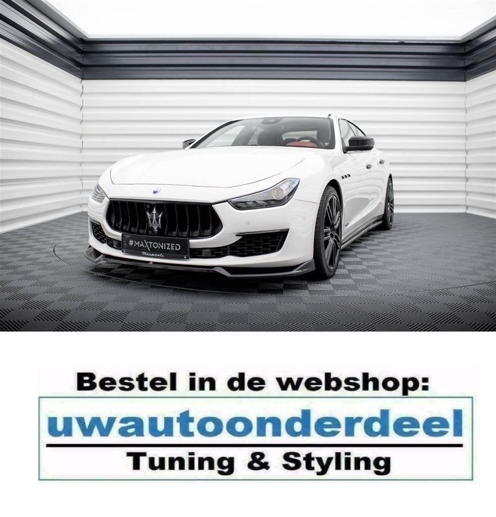 Maxton Design Spoiler Splitter Lip Maserati Ghibli Mk3 Facel, Auto diversen, Tuning en Styling, Verzenden