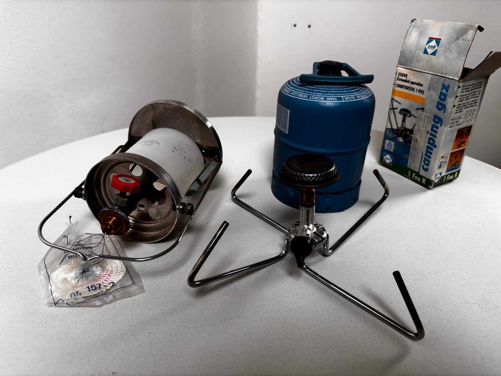 Campingaz Camping Kooktoestel en Gaslamp Set, Caravans en Kamperen, Kampeeraccessoires, Ophalen, Gebruikt