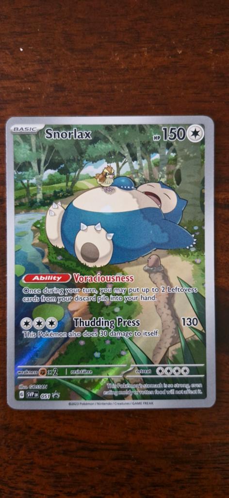 Pokémon Kaart: Snorlax (SV051) - Nieuwstaat, Ophalen of Verzenden, Zo goed als nieuw, Losse kaart