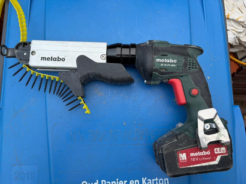 Metabo SE 18 LTX 4000 + SM 5-55 Gipsplaatschroefmachine, Variabele snelheid, Ophalen of Verzenden, Boor- en Schroefmachine, Gebruikt