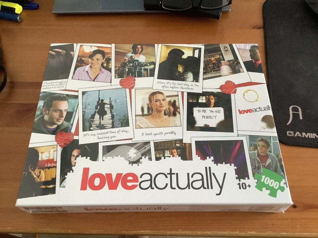 Love Actually legpuzzel 1000 stukjes. Nieuw in folie, Ophalen of Verzenden, 500 t/m 1500 stukjes, Nieuw, Legpuzzel