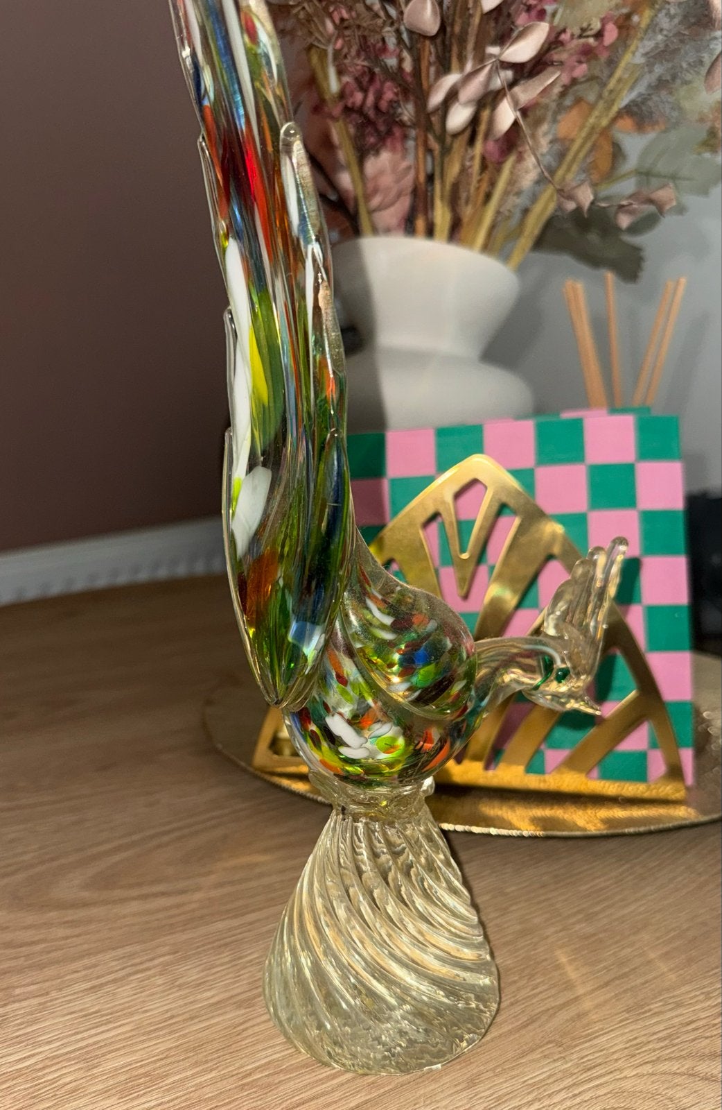 Vintage fazant of pauw van Muranoglas, Ophalen