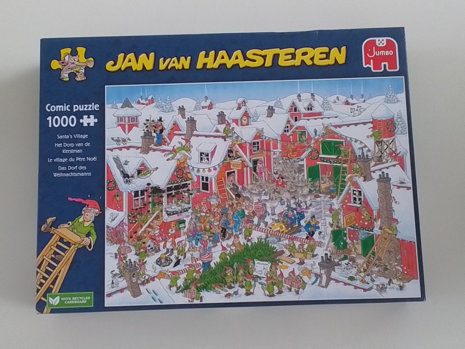 Jan van Haasteren Comic Puzzel - Het Dorp van de Kerstman, Ophalen of Verzenden, 500 t/m 1500 stukjes, Gebruikt, Legpuzzel