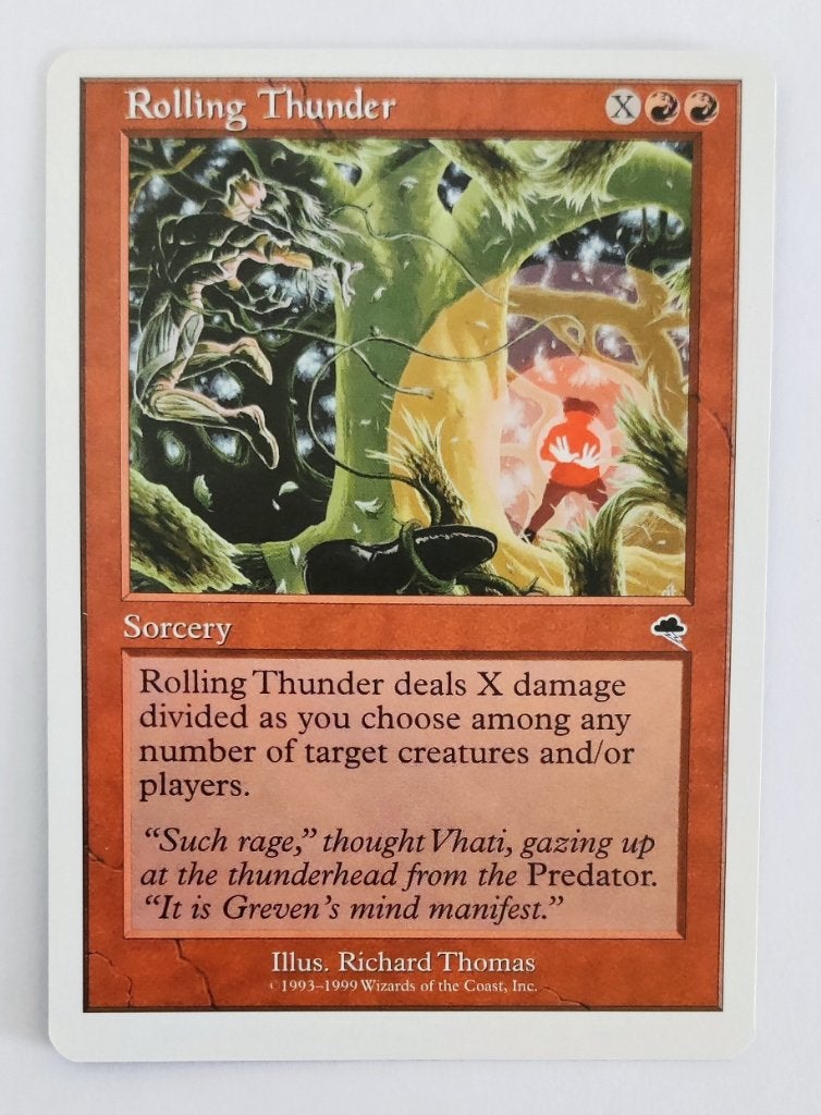 Rolling Thunder Battle Royale MTG Near Mint, Ophalen of Verzenden, Zo goed als nieuw, Losse kaart