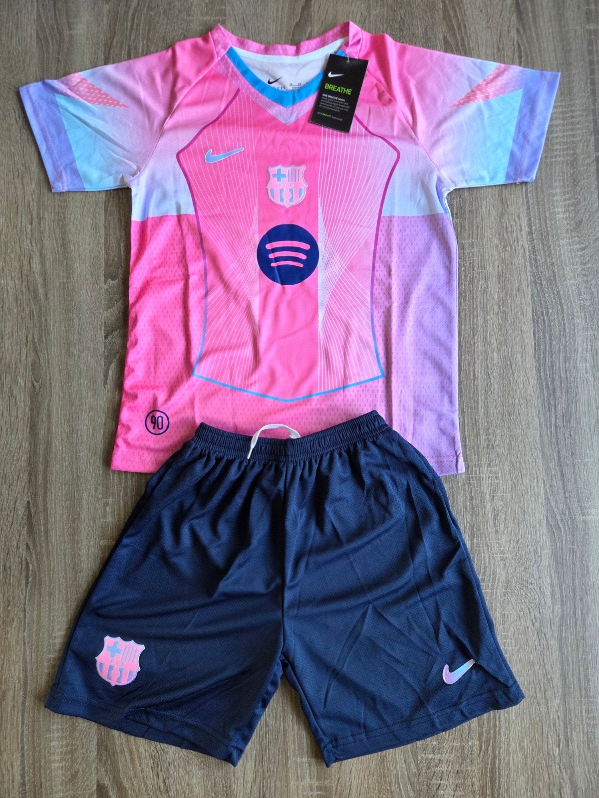Fc Barcalona roze/blauw maat 140-146, Maat XS of kleiner, Ophalen of Verzenden, Nieuw, Set