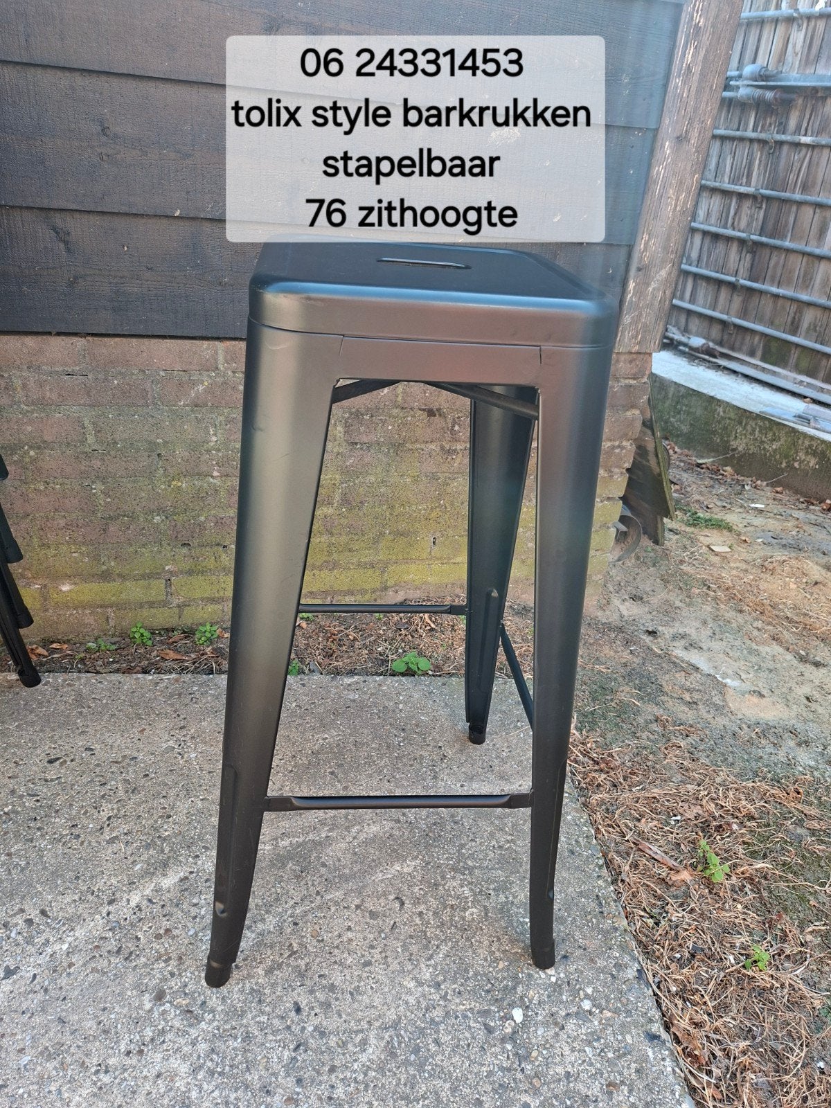 tolix style barkrukken stapelbaar, Huis en Inrichting, 5 krukken of meer, Ophalen, 60 tot 90 cm