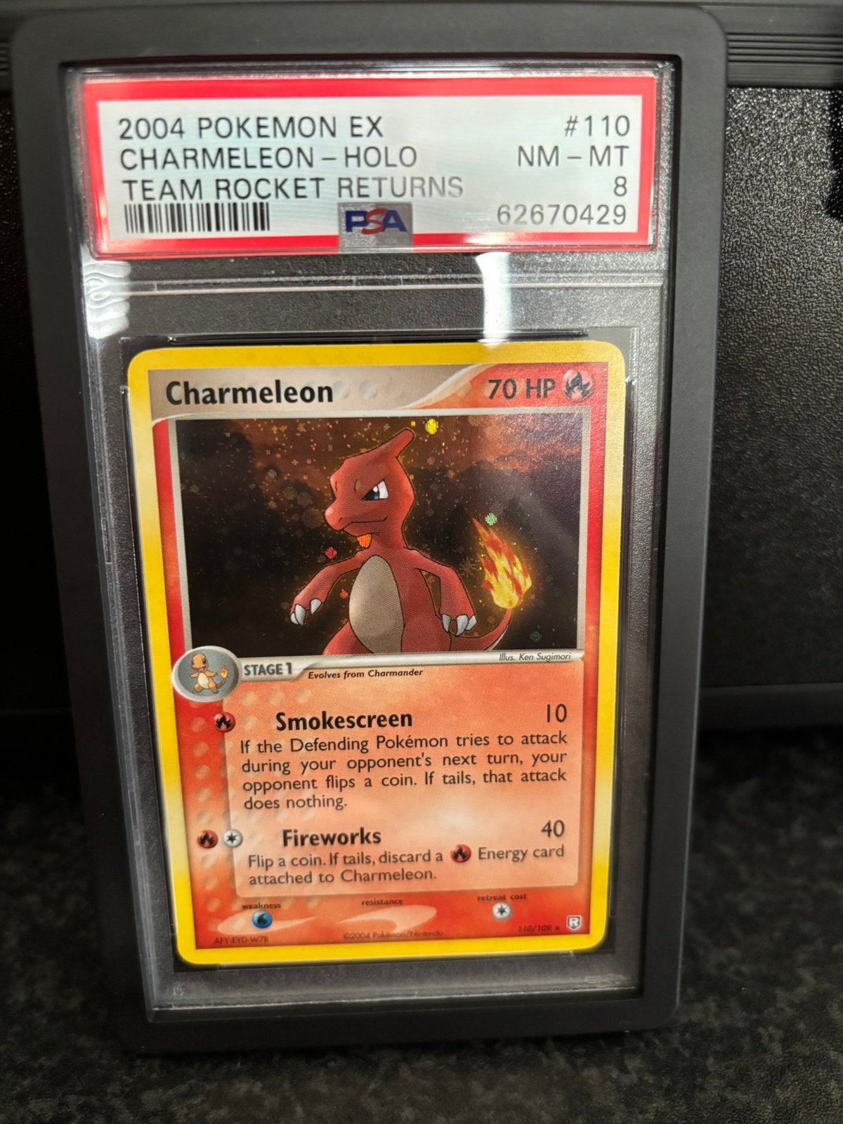Charmeleon #110 Pokemon Team Rocket Returns PSA 8, Ophalen of Verzenden, Zo goed als nieuw