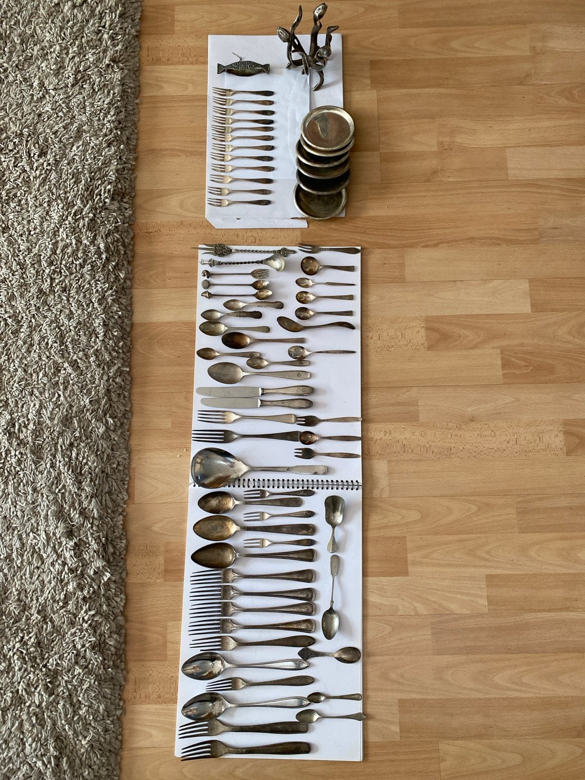Grote collectie vintage verzilverde bestek en decoratie, Ophalen of Verzenden