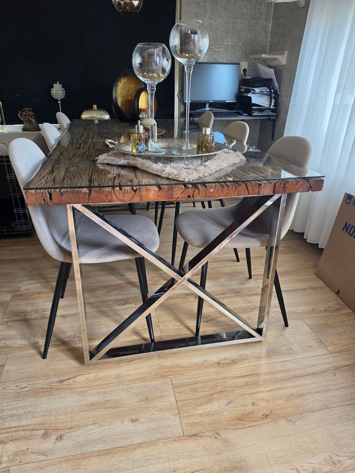 Complete richmond set, eetafel, salontafel, tv meubel, Huis en Inrichting, Tafels | Eettafels, Ophalen, 200 cm of meer, 50 tot 100 cm