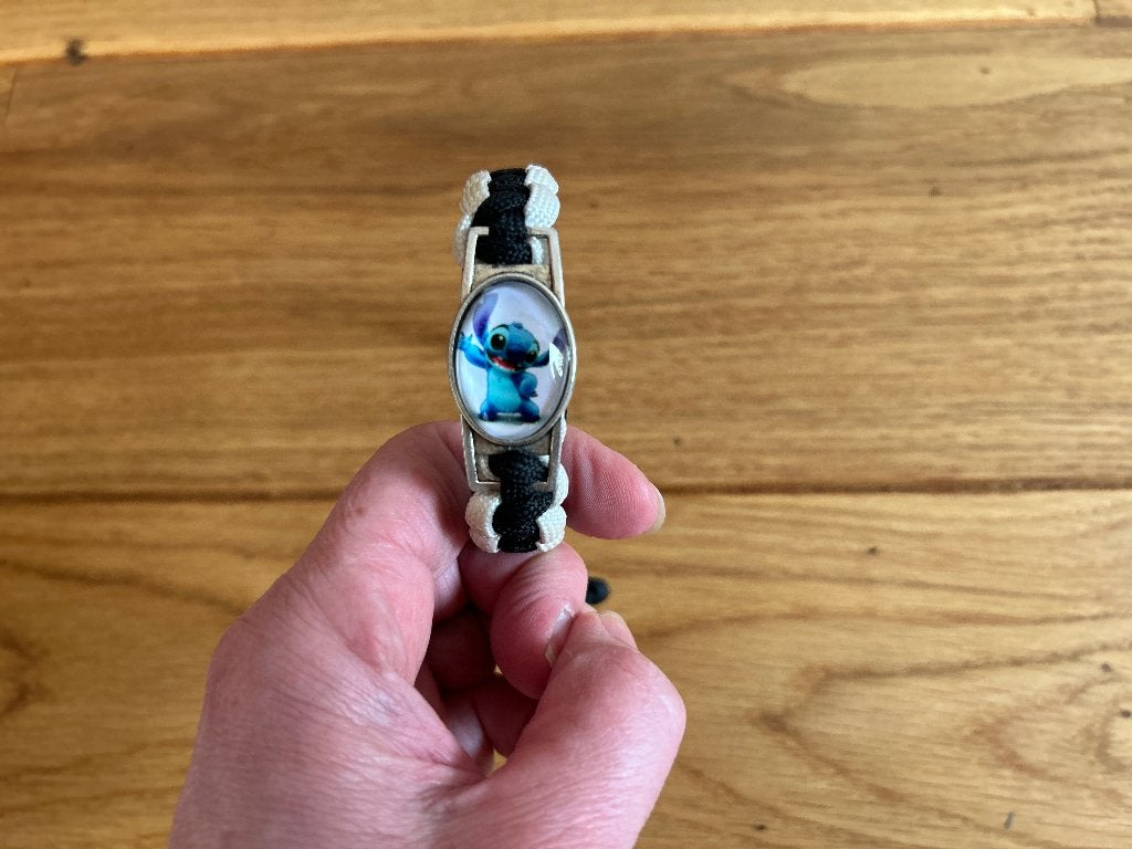 Stoere Stitch armband, Ophalen of Verzenden, Zo goed als nieuw, Overige kleuren, Overige materialen